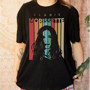 Alanis Morissette 90s Retro Tour Shirt Music Fan Gift Graphic Concert T-Shirts